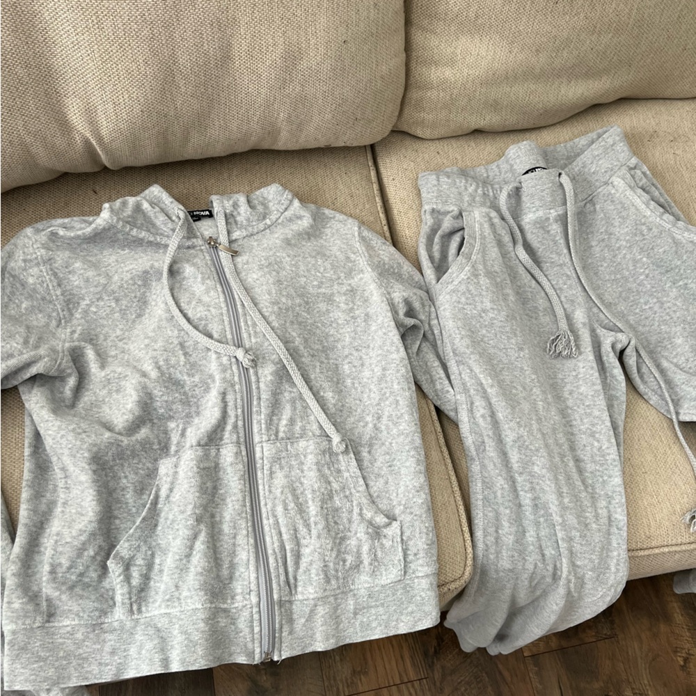 grey fashion nova set